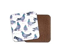 1 x Pigeon Print Coaster - Pigeons Birds Cute Cartoon Fun Pattern #15995