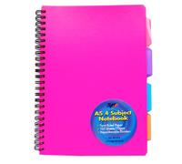 1 x Black A5 Spiral Bound PVC Covered Project Subject Notebook