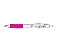 1 x Pink Best Auntie Ever Pen - Aunt Aunty Cute Birthday #UV00025