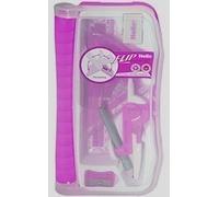 1 x Pink Helix Flip Maths Geometry Set & Case, Ruler, Protractor, Compass