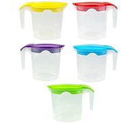 1 x Plastic Jug 1Litre Fridge Door Water Jug - Milk Storage Contanier Pitcher Juice Jugs with Lid (Single)
