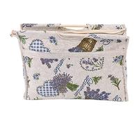 1 x Practical Wooden Knitting Tote Bag, Woven Handle, Pull Organiser, Woven Storage Bag, Fabric Storage Bag for Knitting Needles Sewing Tools (Purple Flower)