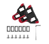1 x Premium SPD Cleats for Cycling Shoes, Compatible with Shimano SPD SL Cleats, Durable, Non-Slip, High Performance Pedal Cleats for Road Bikes and Indoor Bikes (Red)