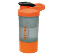 1 x Protein Shaker Bottle 600ml with Mixing Ball BPA Free Plastic Leakproof Shaker for Protein Shakes Shaker Cup Gym Shaker Mix Bottle Shaker Bottle Sports Water Bottle (Nitro Orange)