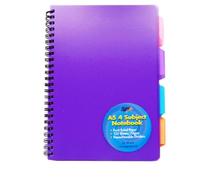 1 x Black A5 Spiral Bound PVC Covered Project Subject Notebook