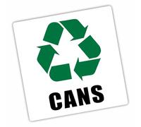 1 x R23 Cans Recycling Adhesive Sticker Recycle Logo Sign 100mm Environment Label Decal
