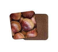 1 x Raw Chestnuts Coaster - Chestnut Nut Autumn Tree Food Sweet Nuts Mum #16409
