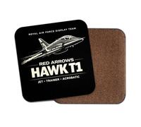 1 x Red Arrows Hawk T1 Aircraft Coaster - Jet Aviation Plane Military Birthday Office Gift #84399
