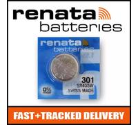 1 x Renata 301 Watch Battery 1.55v SR43SW - Official Renata Watch Batteries