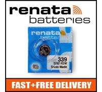 1 x Renata 339 Watch Battery 1.55v SR614SW - Official Renata Watch Batteries