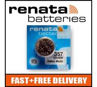 1 x Renata 357 Watch Battery 1.55v SR44W - Official Renata Watch Batteries