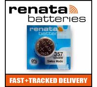 1 x Renata 357 Watch Battery 1.55v SR44W - Official Renata Watch Batteries