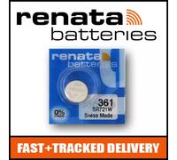 1 x Renata 361 Watch Battery 1.55v SR721W - Official Renata Watch Batteries