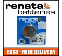 1 x Renata 386 Watch Battery 1.55v SR43W - Official Renata Watch Batteries