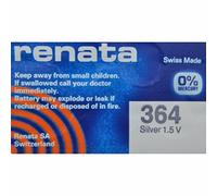 1 x Renata Watch Battery 0% Mercury Silver Oxide 364 (SR621SW)