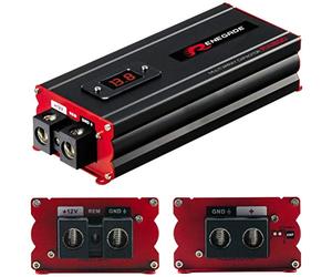 1 x Renegade RX1800 Power Cap Capacitor Car Audio 18 Farad for Systems up to 18000 Watt RMS 1 2 3 4 5 10 Capacitor Auto Spl, Black, 1 Piece