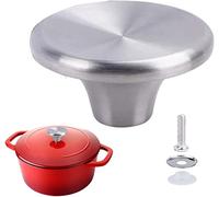 1 x Replacement Stainless Steel Pot Lid Handle for Le Creuset, Aldi, Lodge and Other Enamel Cast Iron Replacement Knobs (Silver)