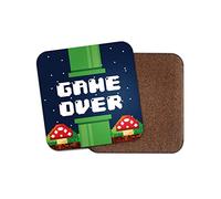 1 x Retro Game Over Coaster - Platform Video Gamer Gaming Teen Fun #14686