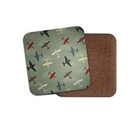 1 x Retro Planes Coaster - Vintage RAF Air Force Plane Sky Fun Dad #13027