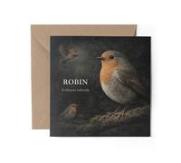 1 x Robin Bird Greeting Card - Latin Animal Name Science Biology Birthday Gift #72027