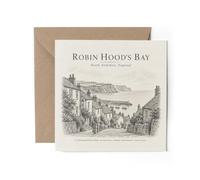1 x Robin Hood's Bay Greeting Card - Yorkshire Coast Art Birthday #73533