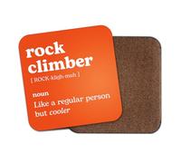1 x Rock Climber Square Coaster - Climbing Regular but Cooler Dictionary Definition Funny Joke Job Hobby #83776