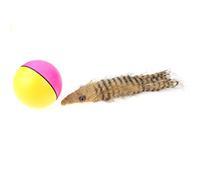 1 x Rolling Ball False Beaver Weasel Toy Pet Cat Play Interactive Toy The Colour Will Be Sent Randomly Cost-Effective and Durable