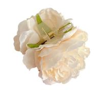 1 x Rose Petal Hair Clip, Rose Hair Clips, Artificial Flowers Hair Clips, Hawaii Hair Pin, Hair Accessories, Flower Hair Claw Clips for Girls, Thick, Thin Hair, Women, Beige