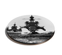 1 x Round Coaster - Battleship USS Pennsylvania 1945 WW2 Cork Backed MDF Glossy Tea Coffee Accessory #50200