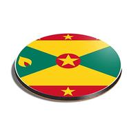1 x Round Coaster - Grenada Caribbean Saint Cork Backed MDF Glossy Tea Coffee Accessory #9148