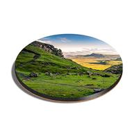 1 x Round Coaster - Isle of Skye Scotland Trail Cork Backed MDF Glossy Tea Coffee Accessory #51240