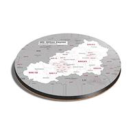 1 x Round Coaster - Milton Keynes District Cork Backed MDF Glossy Tea Coffee Accessory #55571