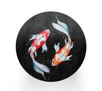 1 x Round Koi Carp Coaster - Cute Fish Watercolour Effect Japan Japanese Drinks Bar Birthday Bedroom Room House Circle Gift #82996