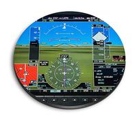 1 x Round MDF Magnet - Airplane Cockpit Guages Plane Pilot 16224