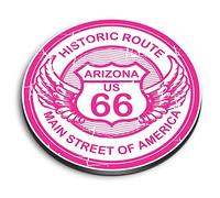 1 x Round MDF Magnet - Arizona Route 66 Tour America USA 5743