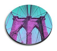 1 x Round MDF Magnet - Brooklyn Bridge New York Art 3141