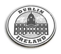 1 x Round MDF Magnet - Dublin Ireland Irish Travel Architecture 39905