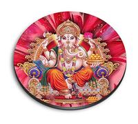 1 x Round MDF Magnet - Hindu Lord Ganesha Indian India 21688
