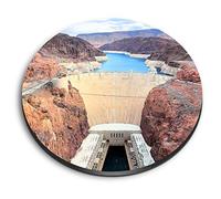 1 x Round MDF Magnet - Hoover Dam Nevada USA 3356