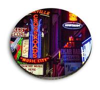 1 x Round MDF Magnet - Nashville Country Music Neon Signs 45832