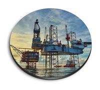 1 x Round MDF Magnet - Offshore Gas Oil Platform 15671
