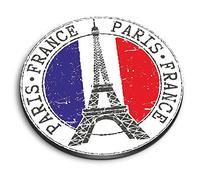 1 x Round MDF Magnet - Paris Eiffel Tower France Travel 9271