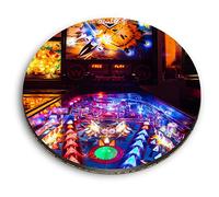 1 x Round MDF Magnet - Pinball Arcade Game Tomcat 46038