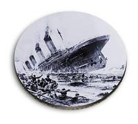 1 x Round MDF Magnet - Sinking Titanic Ocean Liner Ship 1912 46299