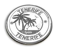 1 x Round MDF Magnet - Tenerife Spain Espana Palm Trees 40558