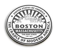 1 x Round MDF Magnet - USA Boston Massachusetts America 40295