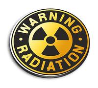 1 x Round MDF Magnet - Warning Radiation Sign Nuclear 7151