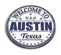 1 x Round MDF Magnet - Welcome To Austin Texas USA America 5885