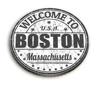 1 x Round MDF Magnet - Welcome To Boston USA America 40489