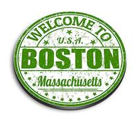 1 x Round MDF Magnet - Welcome To Boston USA America 5997